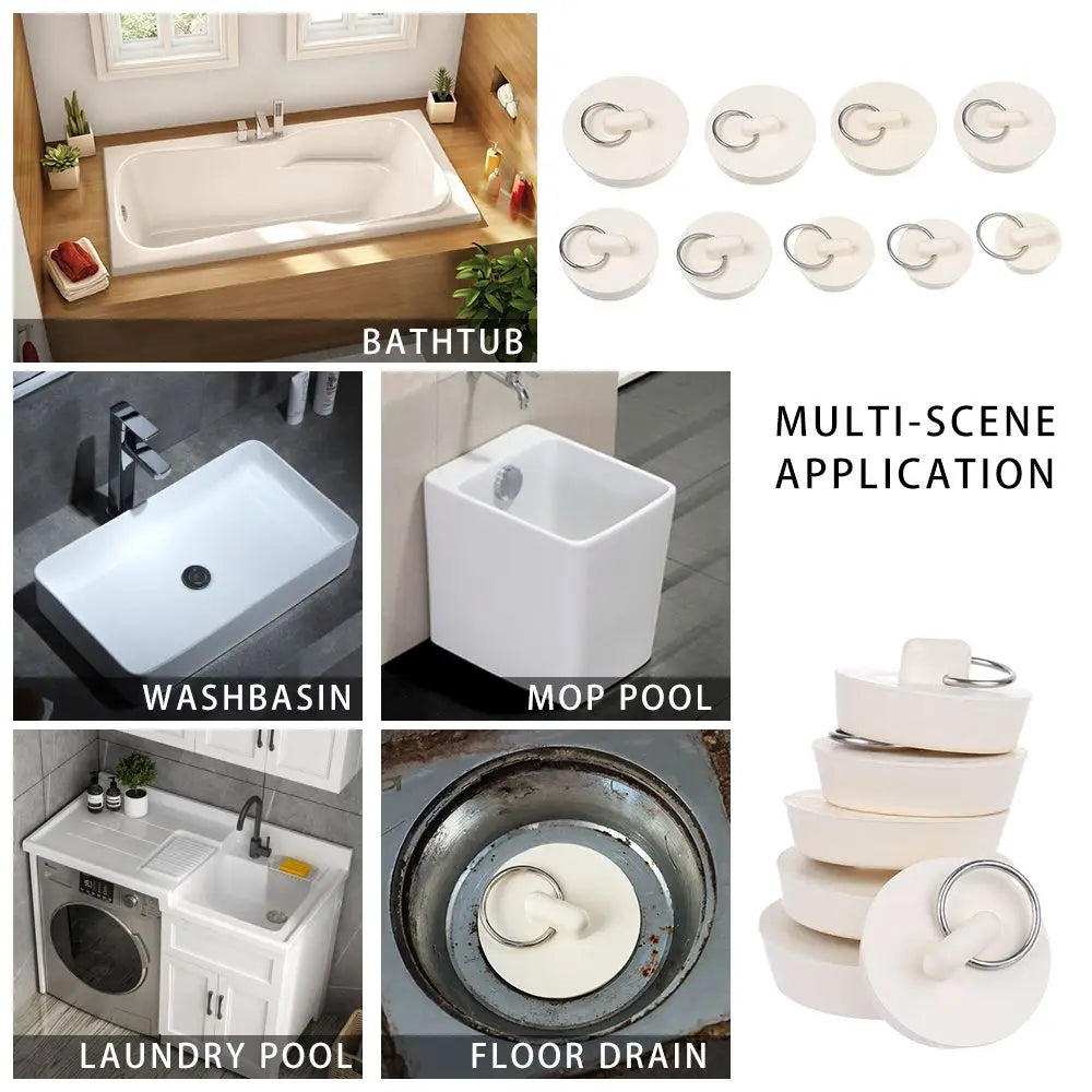 1PC Round Drainage Stopper Durable Rubber Water Sink Plug Useful Leakage-proof Plug Bathroom Supplies