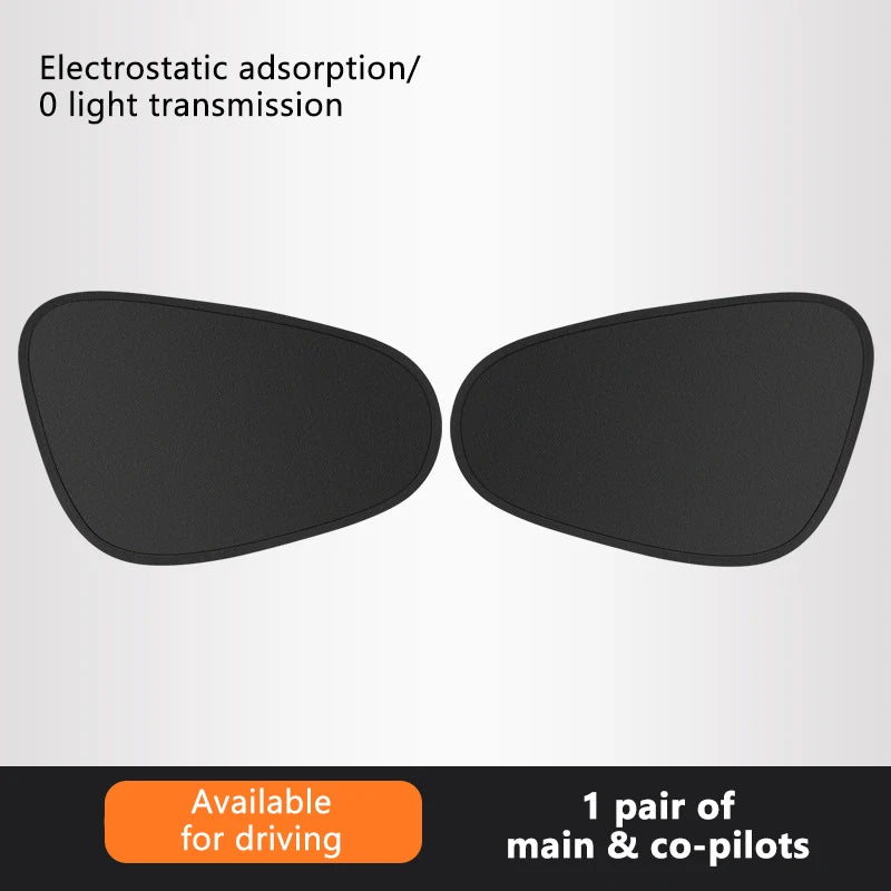 SEAMETAL 4-Layer Sun Shade Cover for Car Side Window Ultra-Light Electrostatic Curtains Sun Protection for Baby 99.9% UV Blocker