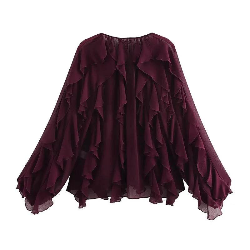 Women's Ruffle Blouse - P12 Hub Europe