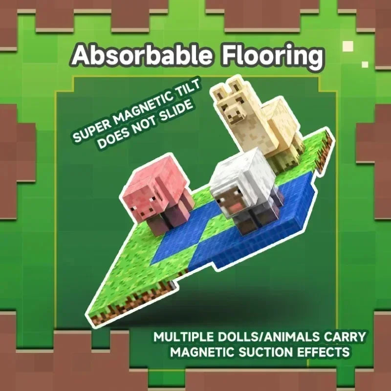 Magnetic Base Plate Variety Baseplates Match Mine World DIY Magnetic Building Blocks Toys for Boys and Girls Children Toy Gift