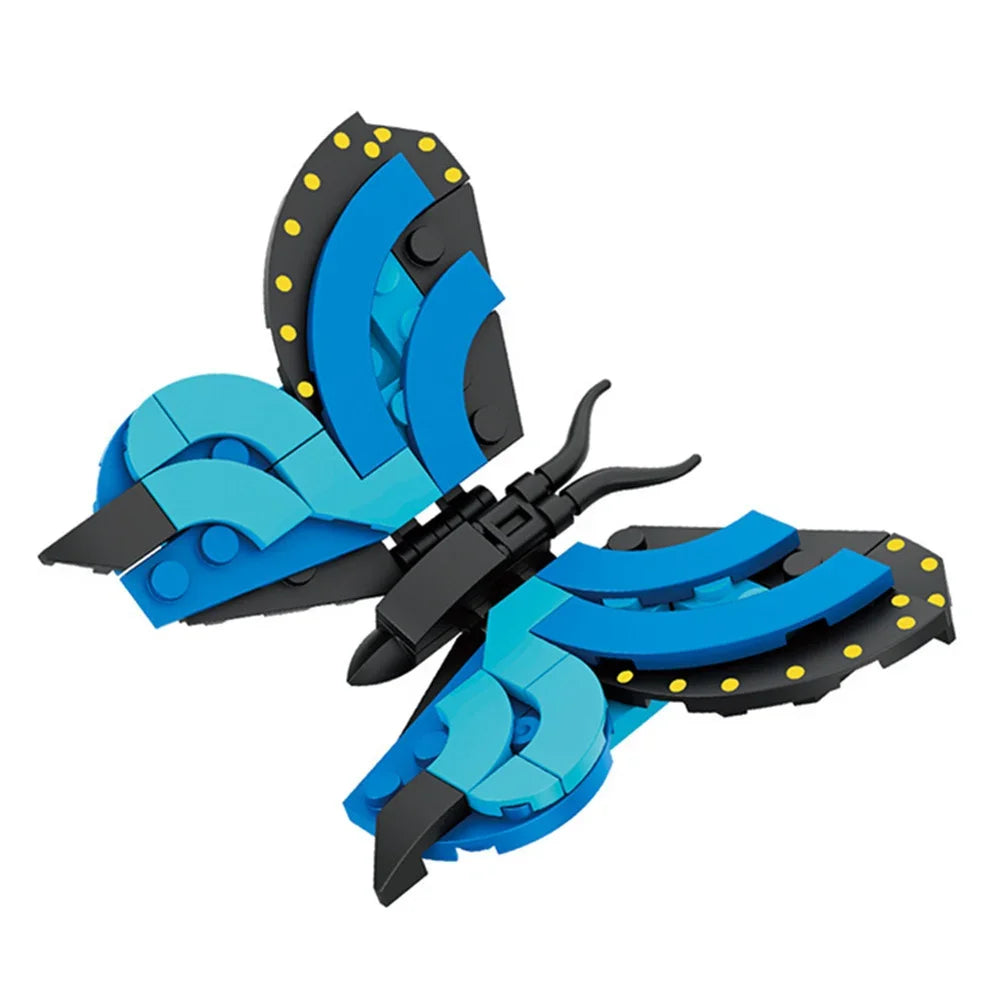 Moc Insect Animal Model Bee Ant Butterfly Cricket Grasshopper Set Building Blocks Diy Children Puzzle Assemble Toys Boy Kid Gift