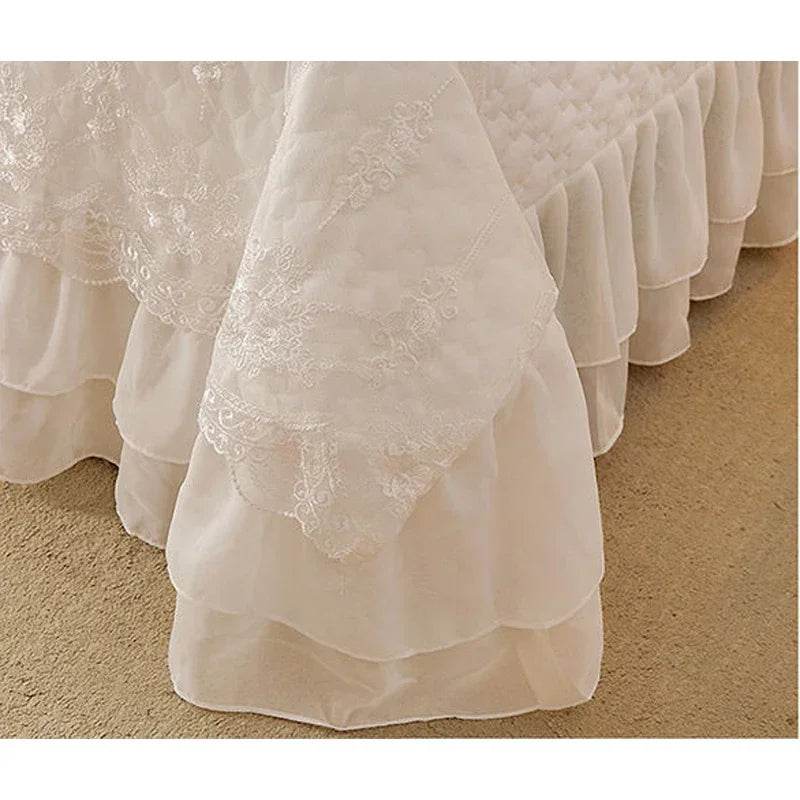 Quilted Thicken White Bed Sheet Summer Bedspread Couple 2 People Bed Linens Luxury Double Bed Bedding King Size 180x240cm - P12 Hub Europe