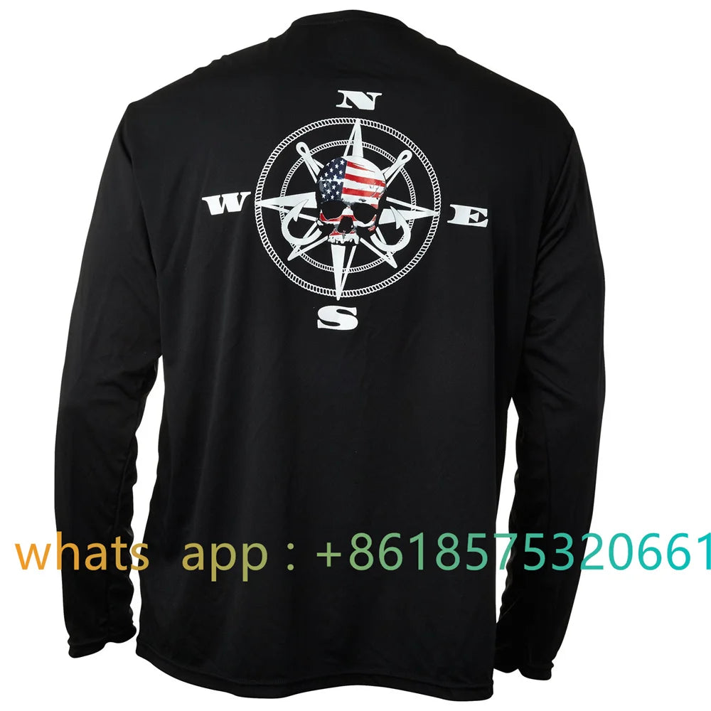 Fishing Apparel Summer Outdoor Kids Long Sleeve T-shirt Fish Wear Sun Protection Breathable Children's Angling Hiking Clothing