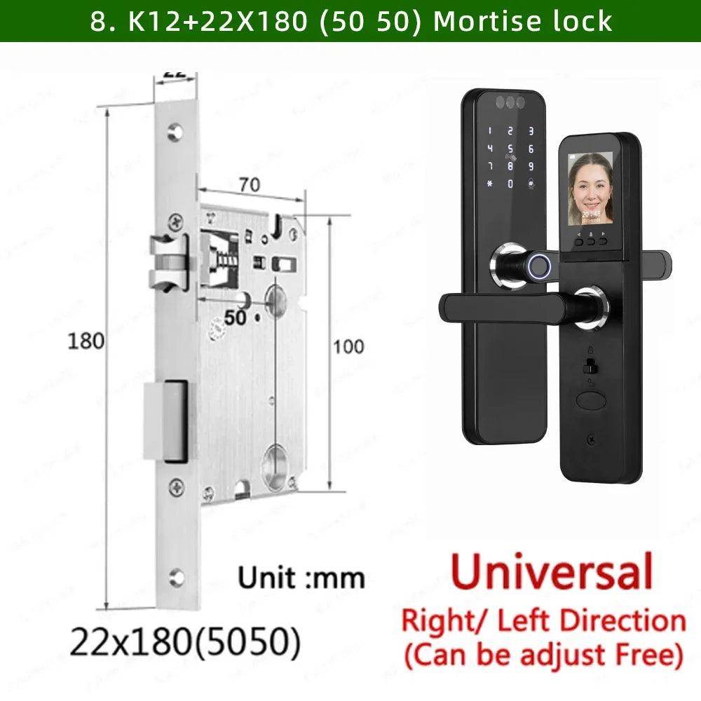 WiFi 3D Face Lock Camera, Screen, Fingerprint, 35-55mm - P12 Hub Europe