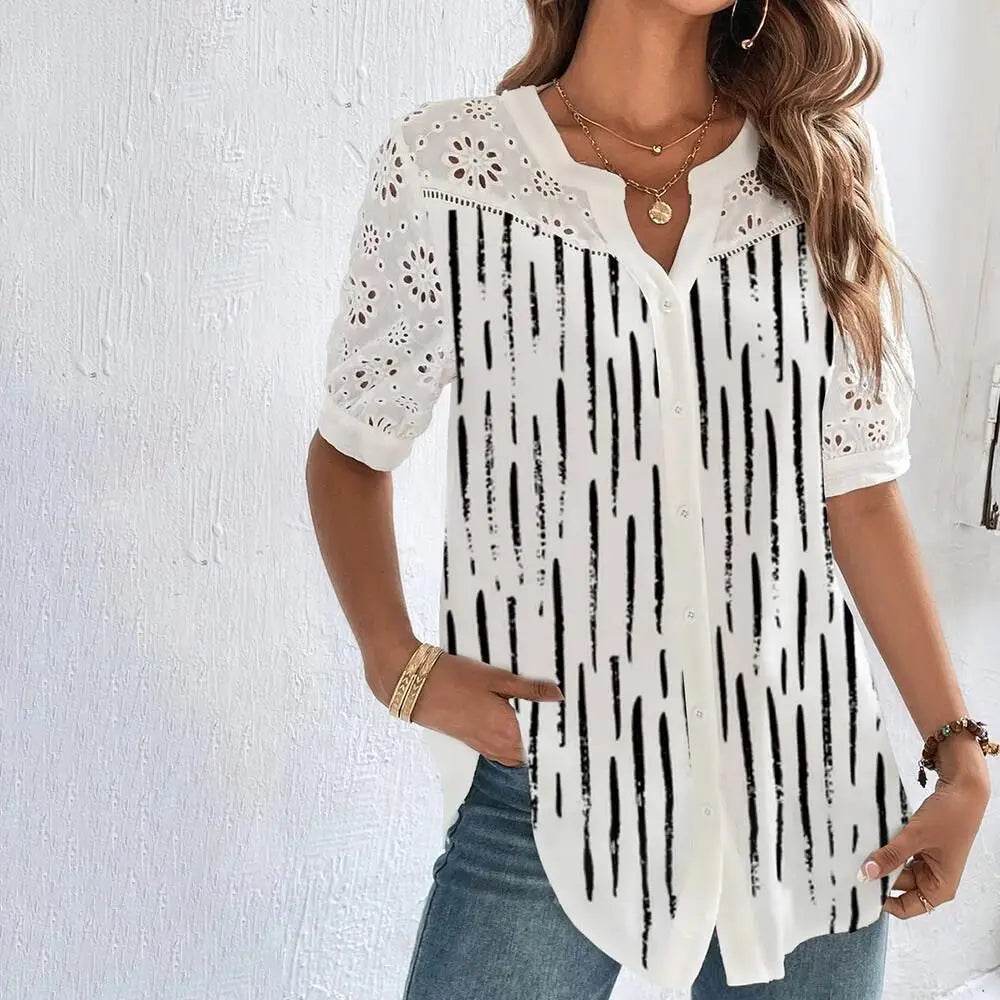 Women's Casual Lace Short Shirt - P12 Hub Europe