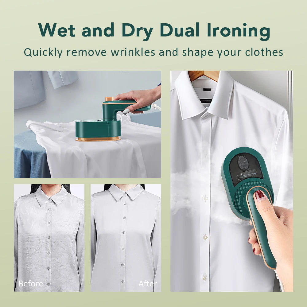 Mini Foldable Garment Steamer Steam Iron Handheld Portable Home Travelling For Clothes Ironing Wet Dry Ironing Machine