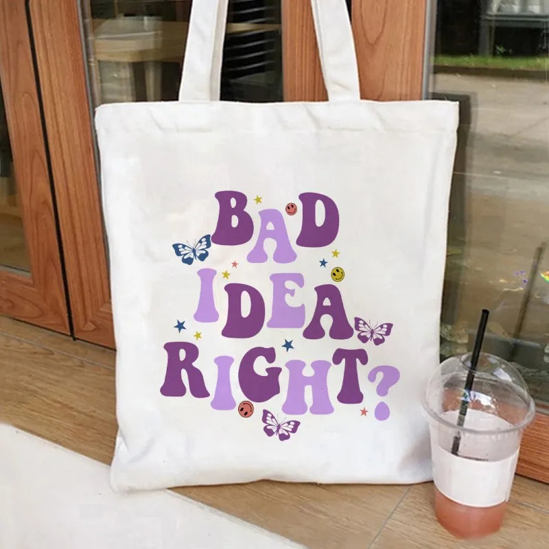 Vintage Olivia Rodrigo Guts Tour Canvas Tote Bag Cosmetic Bag Large Capacity Shopping Bags Shoulder Handbag Eco Girl Handbags