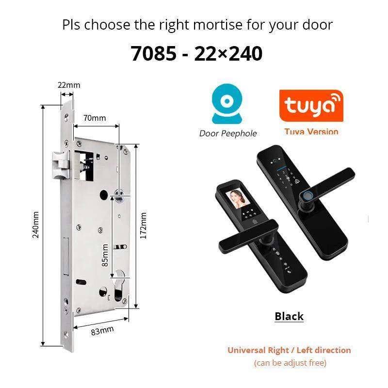 Fingerprint Door Lock w/ Camera & Display - P12 Hub Europe