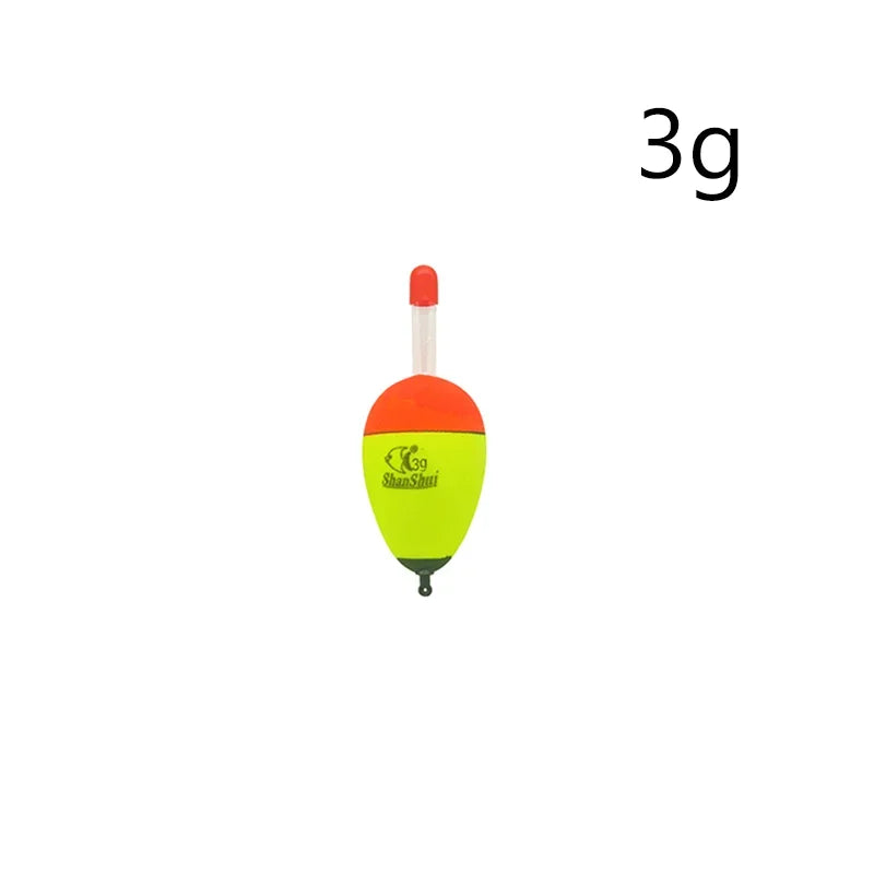 2/5/6Pcs EVA Luminous Fishing Night Float Light Stick Foam Plastic Bobber Sea Rock Fishing Floats Buoyancy Bobber