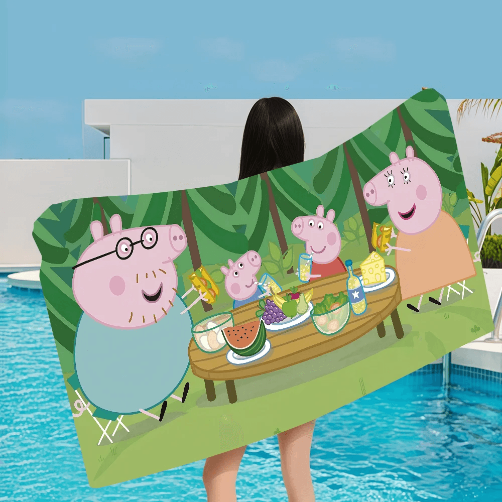 Cartoon P-Peppa Pig Microfiber Beach Towel Absorbent Quick Dry Soft Yoga Swimming Resort Mountain Climbing Towel - P12 Hub Europe