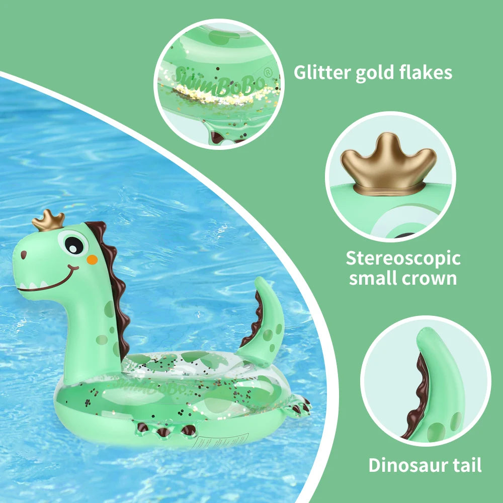 Swimbobo New Style Child Inflatable Dinosaur Cute Swimming Seat Boat Floating Kid Water Toy Baby Swim Rings Pool Float Summer