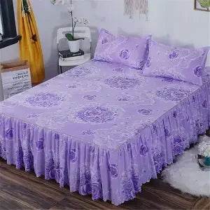 Stylish Single-piece Bed Circumference Skirt, Korean Version Bedspread & Coverlet, Fade-Resistant Design - P12 Hub Europe