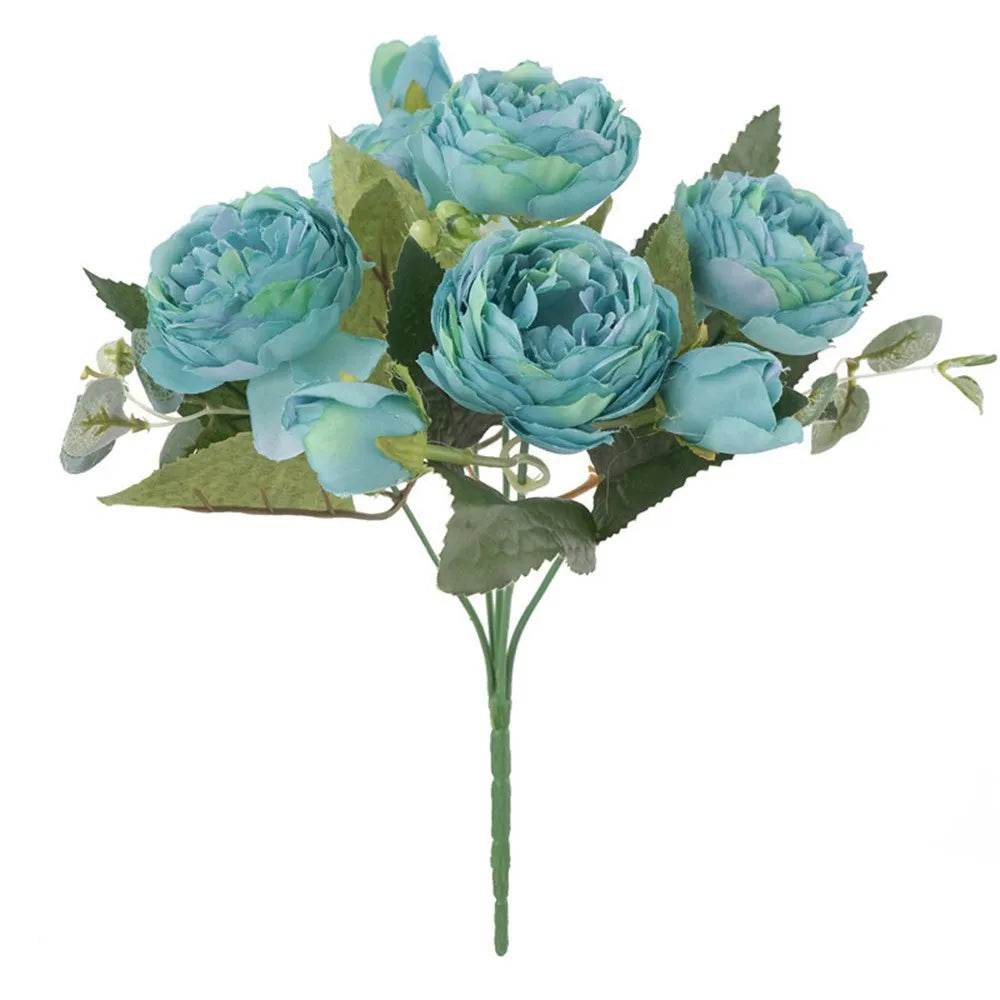 30CM Fake Roses Silk Peony Artificial Flowers Cheap New Year's Christmas Decorations Vase for Home Wedding Bridal Bouquet Indoor - P12 Hub Europe