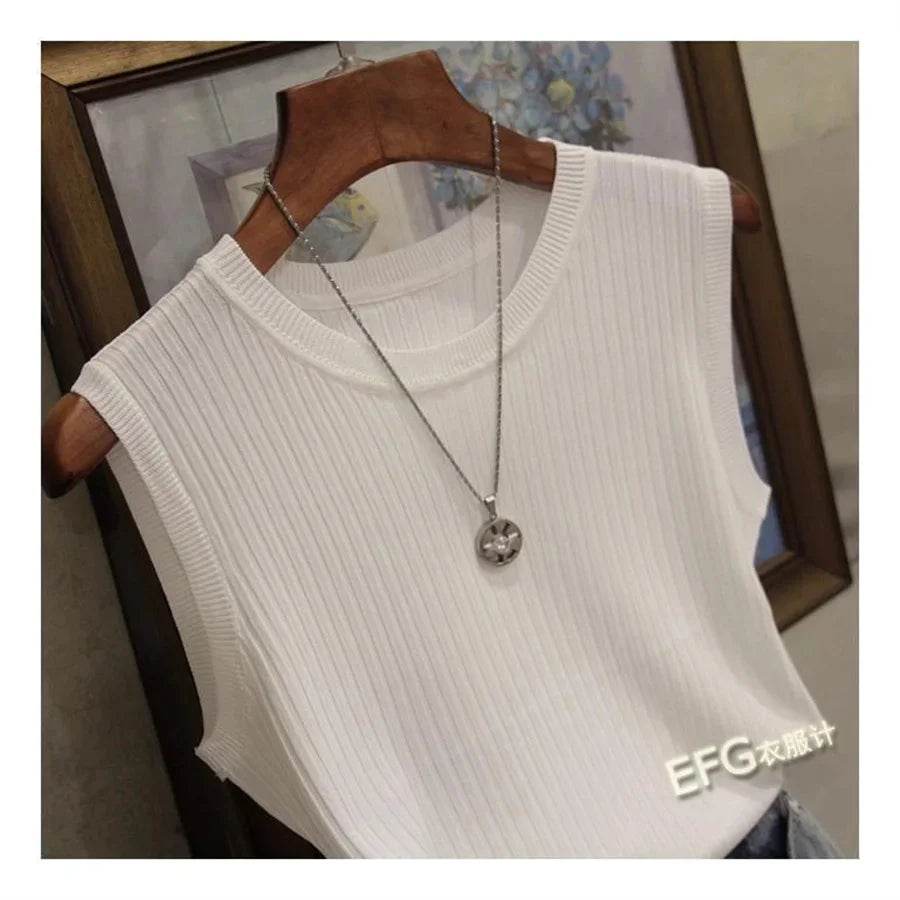 Women's Summer Sleeveless Knit Top - P12 Hub Europe
