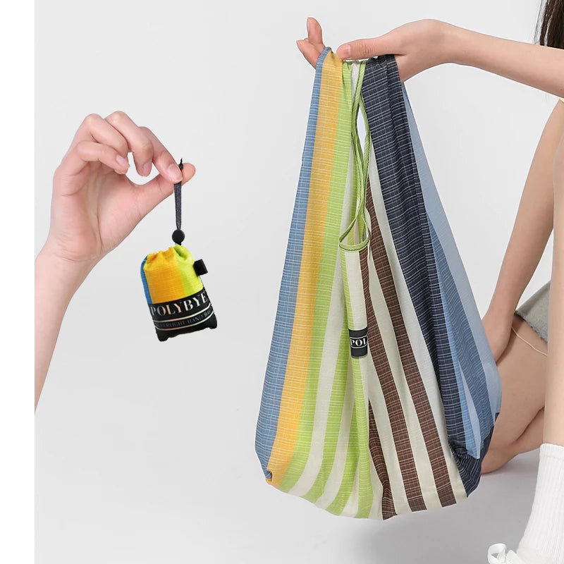 Polybye Super Light Reusable Totebag Eco-friendly Nylon Foldable Shopping Bag Handbag Grocery Bag Lunch Bag Recycle Bag