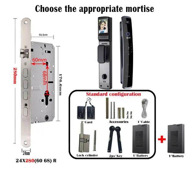 3D Face Lock w/ Camera & SIM | WiFi, Fingerprint, Card, NFC, IP66 - P12 Hub Europe