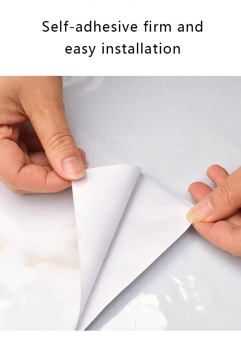 Marble Kitchen Waterproof Stickers PVC Self Adhesive Oil Proof Wall Sticker for Desktop Bathroom Renovation Wall Decor Removable - P12 Hub Europe