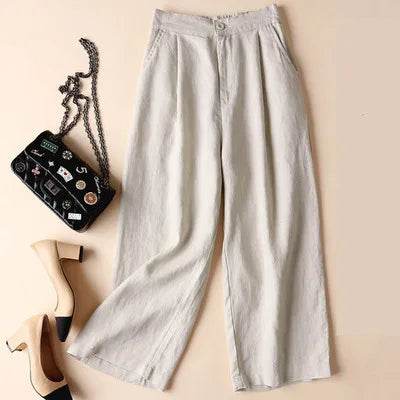 Women's Wide-Leg Linen Pants - P12 Hub Europe