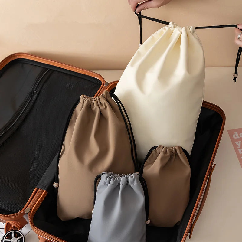1 Pcs Travel Storage Bags for Clothes Shoes Cosmetic Big Size Portable Luxury Drawstring Pouches Home Organizer