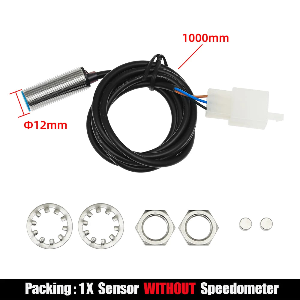 Newest Universal Motorcycle Speedometer 7 Colors Digital Meters Instrument LCD 13000rpm Tachometer Turn Signal Light Indicator
