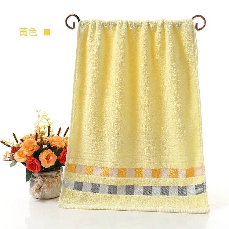 77X33cm Reusable Bath Towels 100% Cotton Towel Avaliable Cotton Fiber Natural Eco-friendly Embroidered Bath Towel Bathroom Decor - P12 Hub Europe