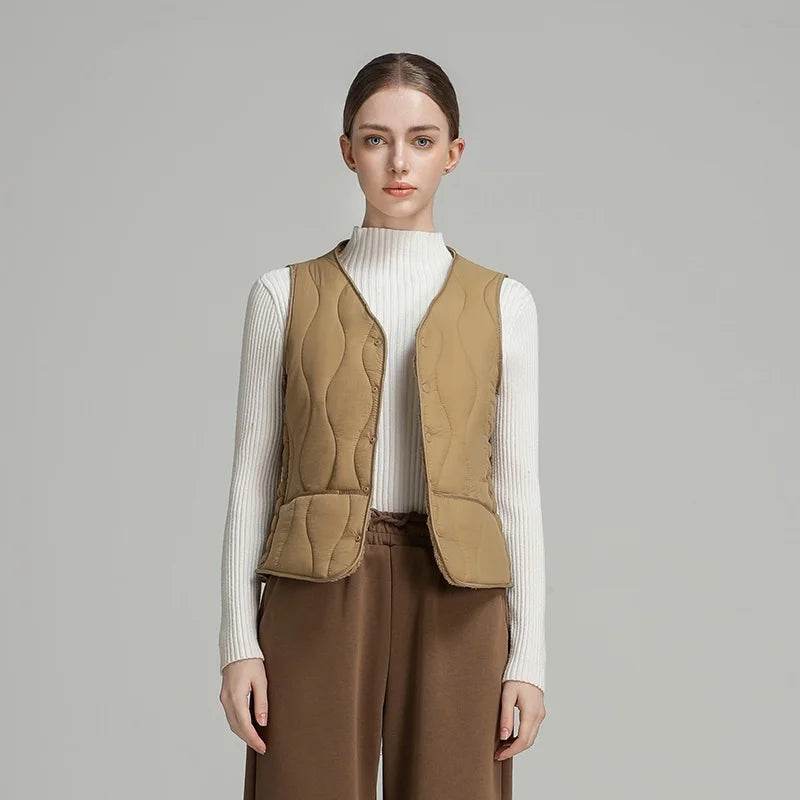 Women's Lightweight Down Vest - P12 Hub Europe