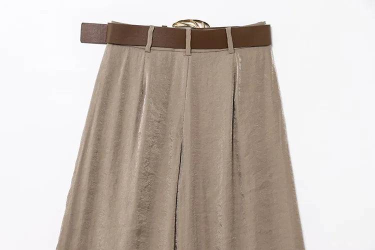 HipSeam Satin Wide Leg Trousers - P12 Hub Europe