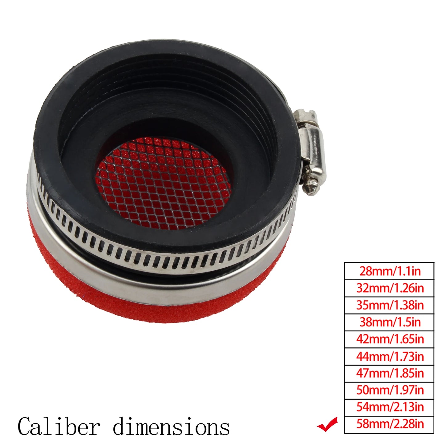 Motorcycle Air Filter Cleaner Air Filter 2 Stroke Engine Dirt Pit Bike Scooter 28/32/35/38/42/45/50/54/58MM Moto Parts