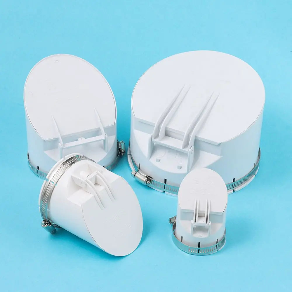 PVC Drainage Pipe Floor Drains 50-160mm White Rain Pipe Cap Anti Odor Insect-proof Roof Cover Outdoor Balcony Bathroom Accessory