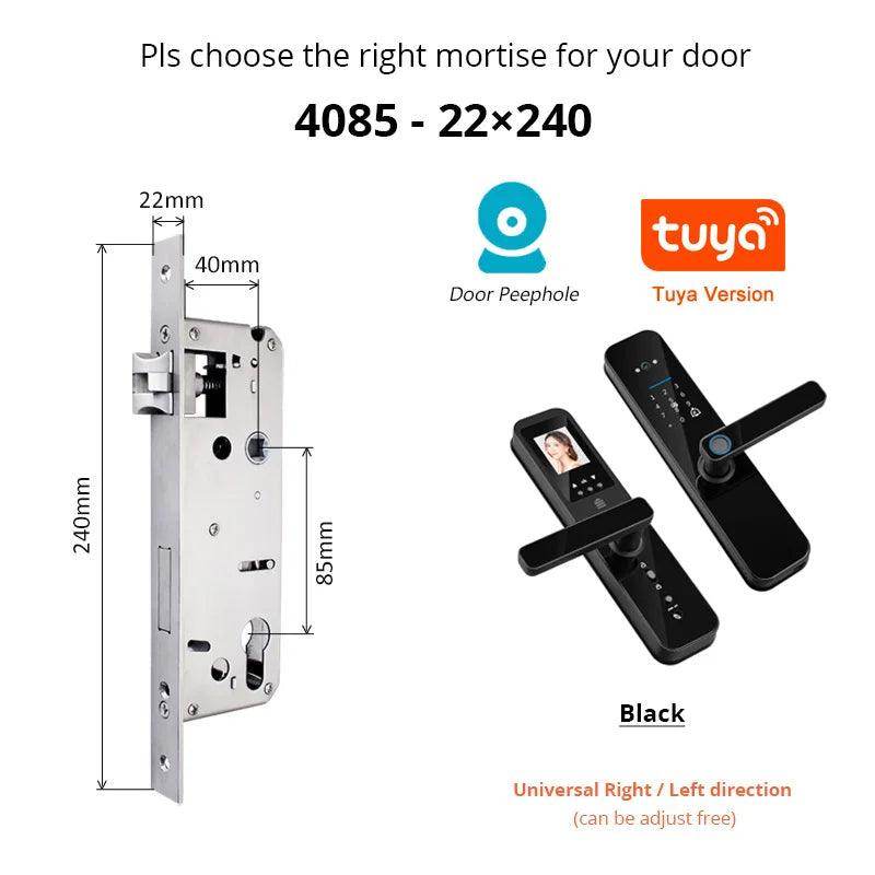 Fingerprint Door Lock w/ Camera & Display - P12 Hub Europe