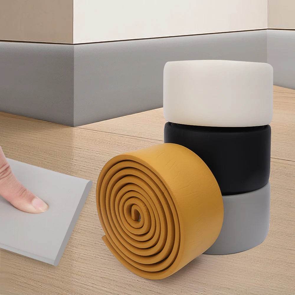 10-2M Waterproof Enclosure Self Adhesive Skirting Line 3D Wall Stickers Thickened Anti-collision Decoration Wall Corner Lines - P12 Hub Europe