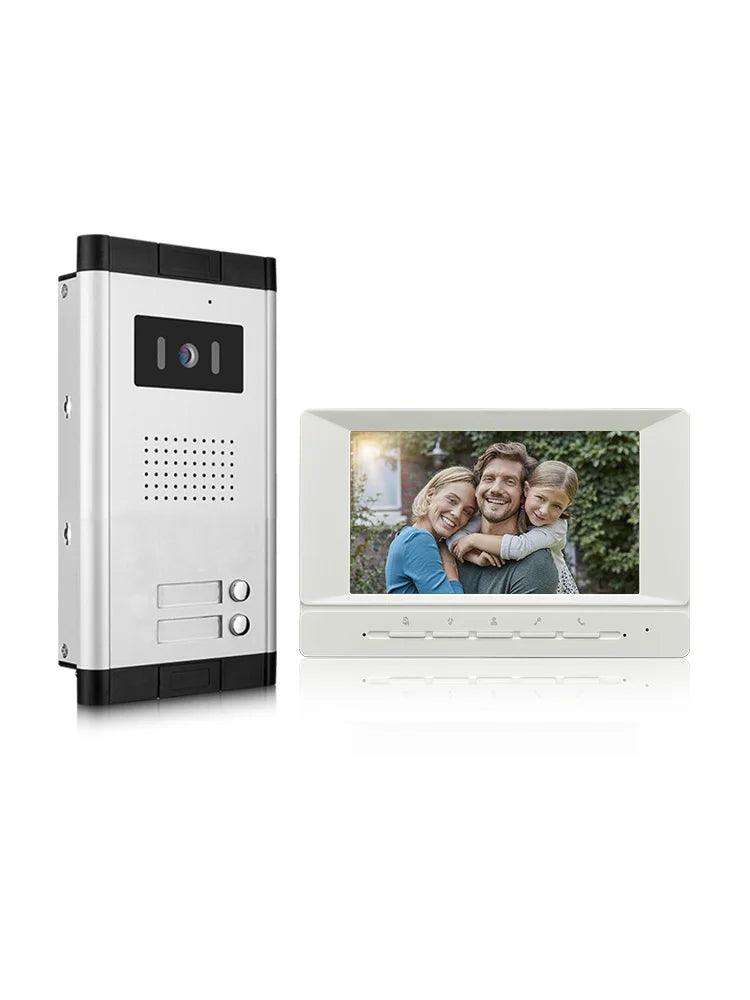 Video Door Phone7" 2 Call Buttons, Intercom, Unlock, 700TVL - P12 Hub Europe