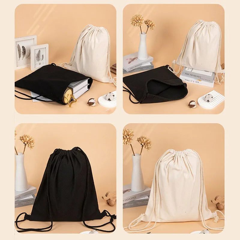 NEW Rope Bag Holder Tote Bag with Drawstring No Pain Cloth Pocket Pouch Drawstring LSD05