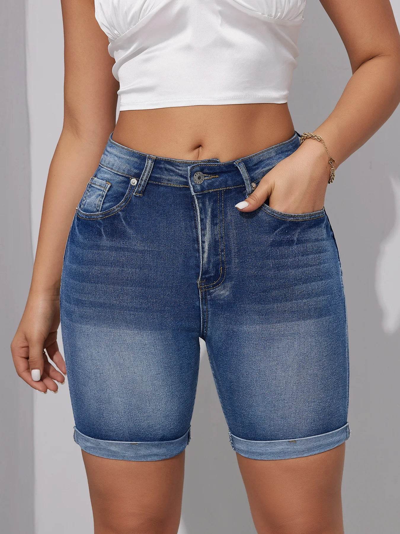 Summer High Waist Curled Shorts - P12 Hub Europe