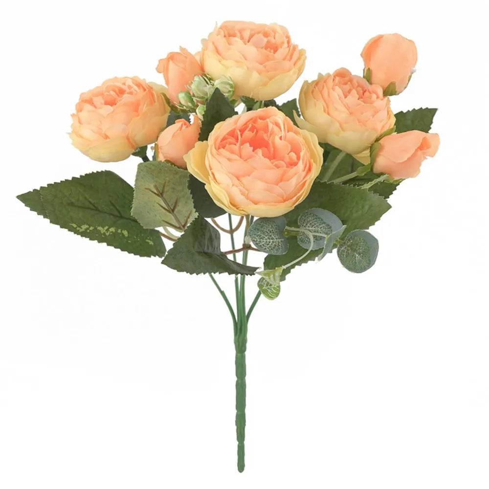 30CM Fake Roses Silk Peony Artificial Flowers Cheap New Year's Christmas Decorations Vase for Home Wedding Bridal Bouquet Indoor - P12 Hub Europe