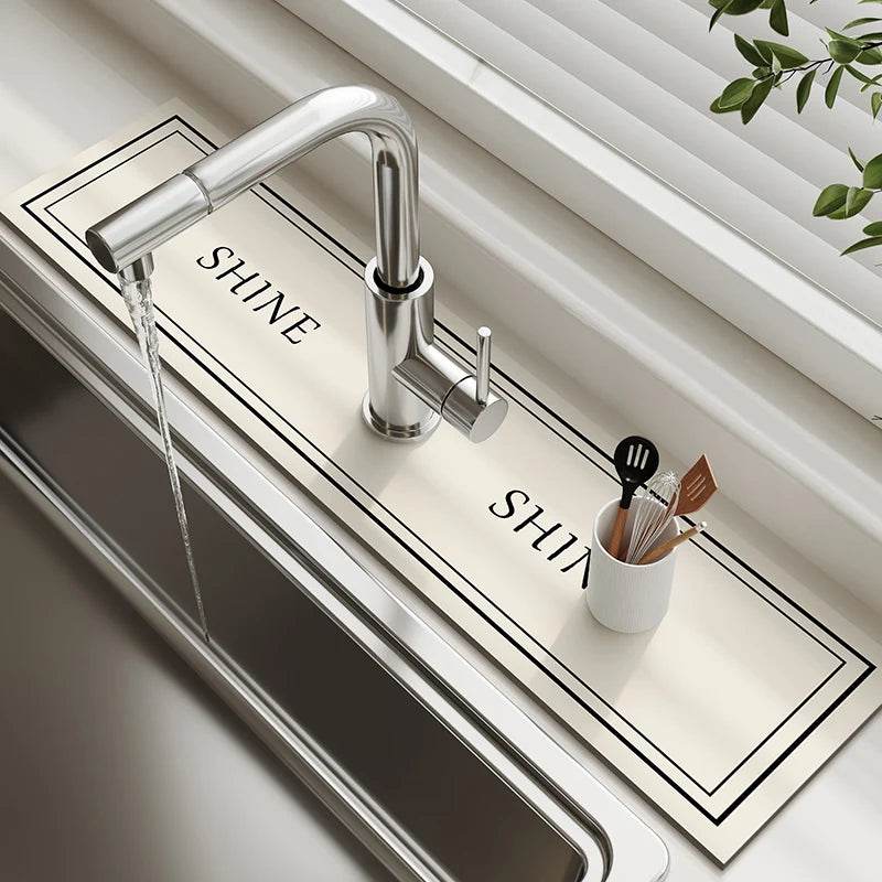 Diatomite Sink Faucet Drain Pad Absorbent Drying Mat For Kitchen Countertop Kitchen Sink Splash Mat Non-slip Table Mat - P12 Hub Europe