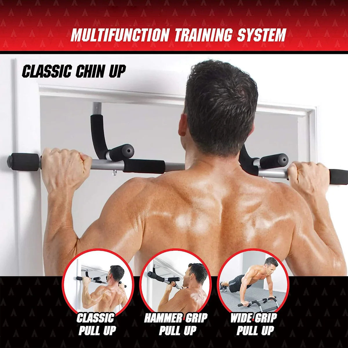 1pcs Horizontal Bar Pull-up Indoor Device Fitness Equipment Sports Training Punch-Free Parallel Bars Door Frame Pull-Up Bar