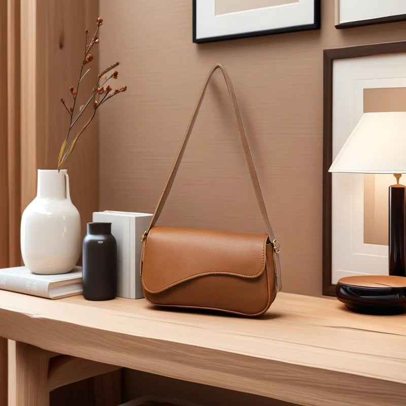 Temperament casual women's bag versatile simple baguette bag classic fashion small square bag retro exquisite women's shoulder