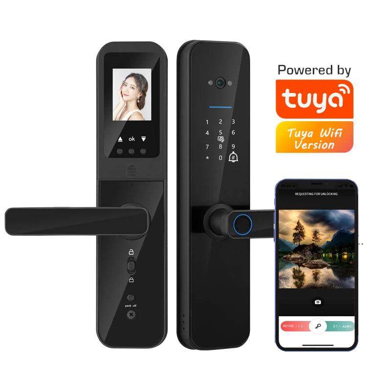 Fingerprint Door Lock w/ Camera & Display - P12 Hub Europe