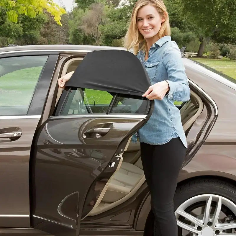 Car Sunshade Curtains Universal Side Window Shades SUV Curtains Protection Repellent Mosquito Mesh Net Sunshade Auto Accessories