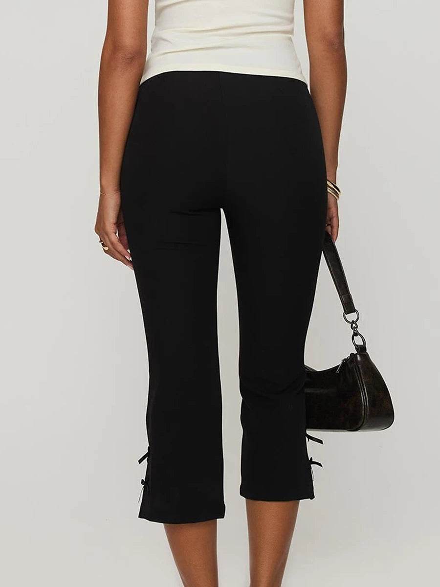 Women Bow Decor Slim Capris - P12 Hub Europe