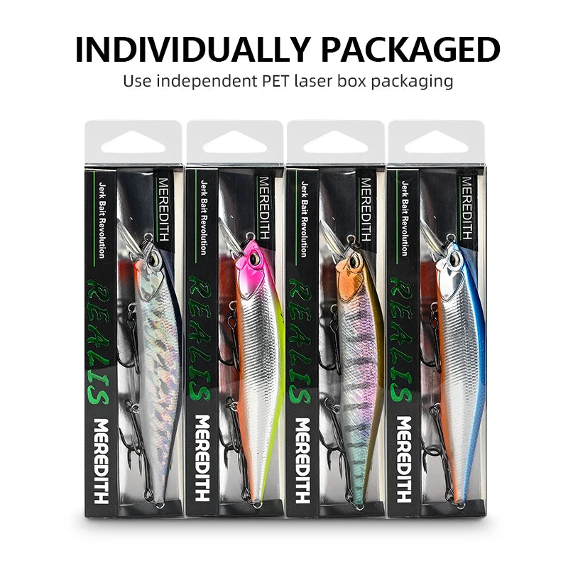 MEREDITH REALIS Jerkbait Wobbler 110mm 17g SP Fishing Lures Hard Bait Minnow Multiple Colour For professional Fishing Hook