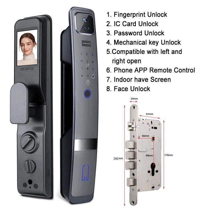 3D Face Lock w/ Camera Fingerprint, Card, 40-120mm, H20 - P12 Hub Europe
