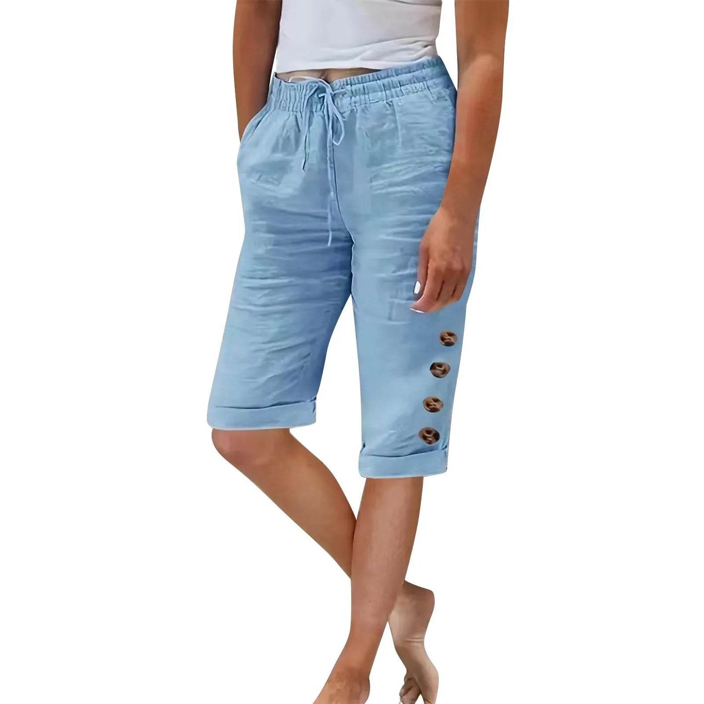 Women's Summer Cotton Linen Pants - P12 Hub Europe