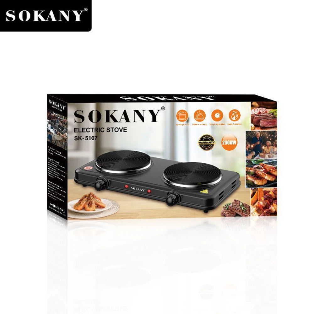 2000W High Power Dual Pot Electric Stove Induction Cooker Plate Kitchen 220V Fast Heating Durable Sturdy Cooking Stove Portable