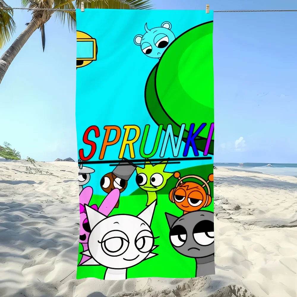 Sprunki Beach Towels Music Game Microfiber Soft For Boys Girls Kids Quick-Drying Bath Towels Absorbent Bath Towels Birthday Gift - P12 Hub Europe