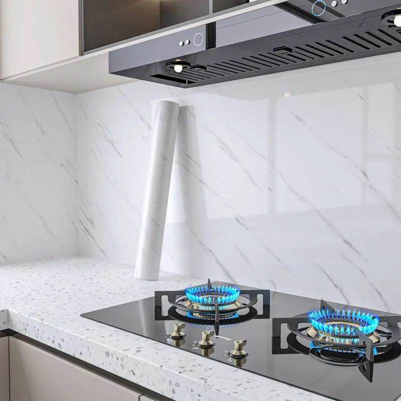Marble Kitchen Waterproof Stickers PVC Self Adhesive Oil Proof Wall Sticker for Desktop Bathroom Renovation Wall Decor Removable - P12 Hub Europe