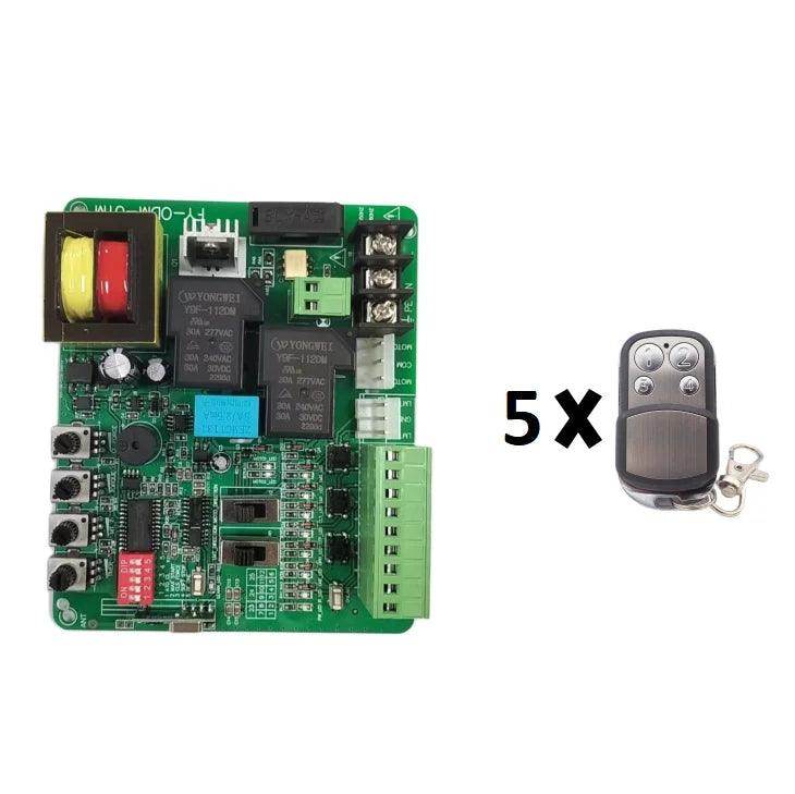 Control Board Sliding Gate 220V/110V Bluetooth, 433MHz Remote, Slow Stop - P12 Hub Europe