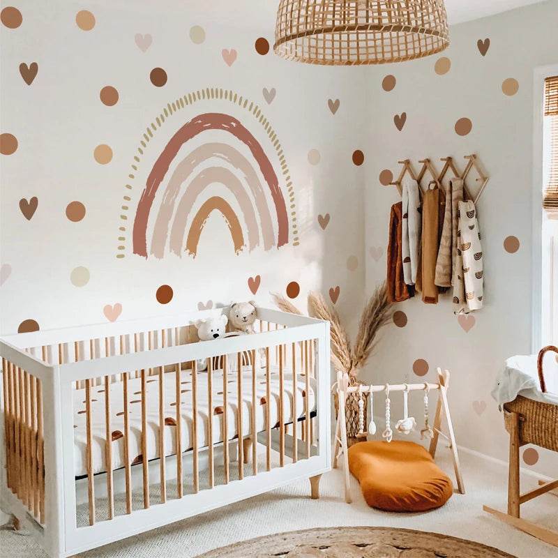 Nursery Boho Rainbow Wall Decals Wallpapers Wall Stickers Waterproof Children Living Room Bedroom KIds Baby Home Decor - P12 Hub Europe