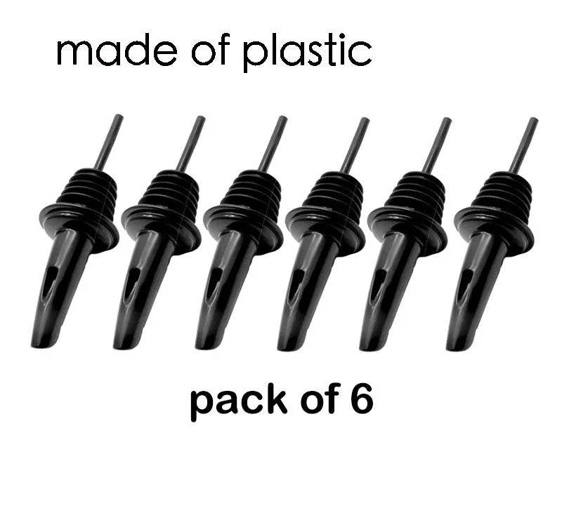 6PCS Stainless Steel Wine Pourer Stopper Bottle Pourer Spout Stopper Speed Pourer Bar Wine Accessories Set of 6 - P12 Hub Europe